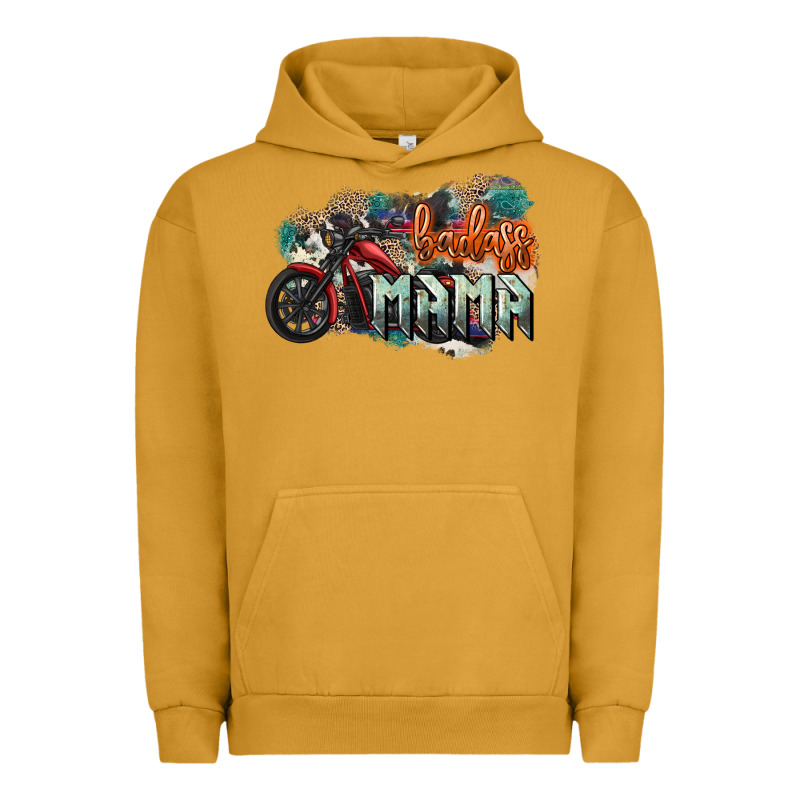Badass Mama Motorcycle Mother's Day Urban Hoodie by HowdyJamesFarm | Teevron