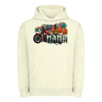 Pigment Pistachio Badass mama motorcycle mother's day Urban Hoodie - HowdyJamesFarm