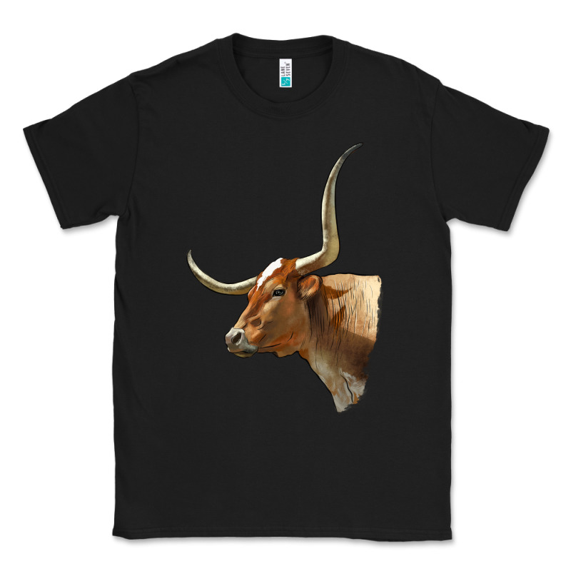 Texas Longhorn Cow Face Classic Tee by LillyAllenDesigns | Teevron