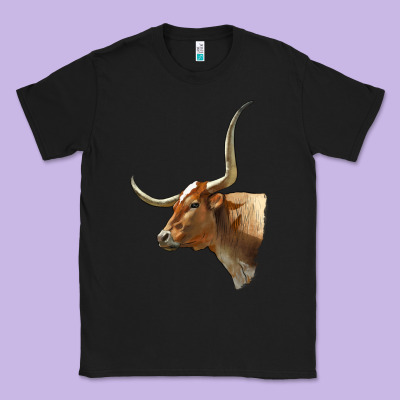 Texas Longhorn Cow Face Classic Tee Designed By Lillyallendesigns