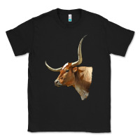 Black Texas Longhorn Cow Face Classic Tee - LillyAllenDesigns