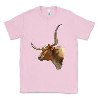 Bubblegum Pink Texas Longhorn Cow Face Classic Tee - LillyAllenDesigns