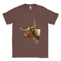 Chestnut Texas Longhorn Cow Face Classic Tee - LillyAllenDesigns