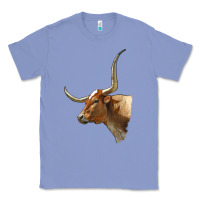 Colony Blue Texas Longhorn Cow Face Classic Tee - LillyAllenDesigns