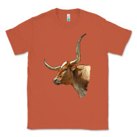 Copper Texas Longhorn Cow Face Classic Tee - LillyAllenDesigns