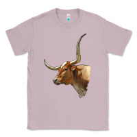 Lilac Texas Longhorn Cow Face Classic Tee - LillyAllenDesigns