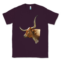 Plum Texas Longhorn Cow Face Classic Tee - LillyAllenDesigns