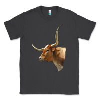 Smoke Texas Longhorn Cow Face Classic Tee - LillyAllenDesigns