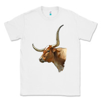 White Texas Longhorn Cow Face Classic Tee - LillyAllenDesigns