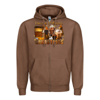 Chestnut have a melanin christmas coffee cups Zipper Hoodie - MaliasSmallBusiness