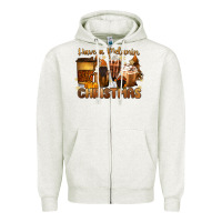 Oatmeal Heather have a melanin christmas coffee cups Zipper Hoodie - MaliasSmallBusiness