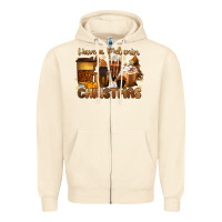 Sandshell have a melanin christmas coffee cups Zipper Hoodie - MaliasSmallBusiness