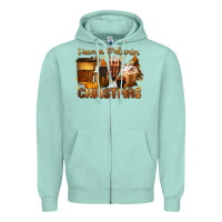 Seafoam have a melanin christmas coffee cups Zipper Hoodie - MaliasSmallBusiness