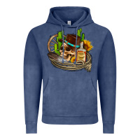 Vintage Denim cowboy cactus  sunflowers whiskey Vintage Hoodie - AdoDesignShop