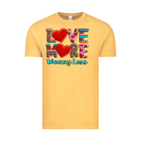 Vintage Mustard love more worry less Vintage Tee - AdoDesignShop