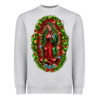 Our Lady Of Guadalupe Christmas Heavyweight Sweatshirt | Teevron