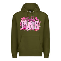 Army Green Think pink Premium Hoodie - NancyCooperArtShop