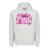 Dove Grey Think pink Premium Hoodie - NancyCooperArtShop
