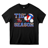Black tis' the season volleyball Heavy Core Tee - Zillion Design Studio