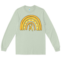 Matcha childhood cancer awareness rainbow Long Sleeve Tee - MaliasSmallBusiness