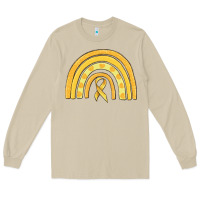 Mushroom childhood cancer awareness rainbow Long Sleeve Tee - MaliasSmallBusiness