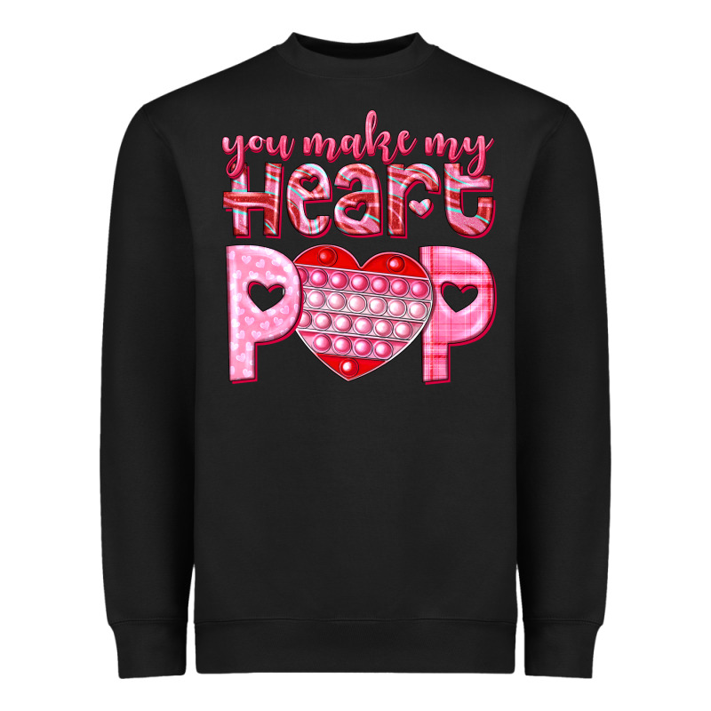 You Make My Heart Pop Heavyweight Sweatshirt by NancyCooperArtShop | Teevron