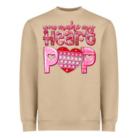 Mushroom you make my heart pop Heavyweight Sweatshirt - NancyCooperArtShop