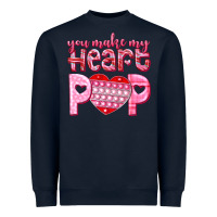 Navy you make my heart pop Heavyweight Sweatshirt - NancyCooperArtShop
