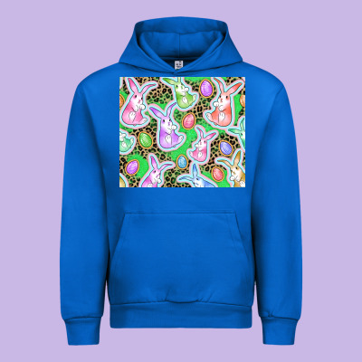Easter Bunny And Egg Urban Hoodie Designed By Cowgirlartshop