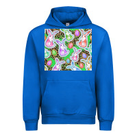 Cobalt Easter bunny and egg Urban Hoodie - CowGirlArtShop