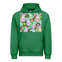 Emerald Easter bunny and egg Urban Hoodie - CowGirlArtShop