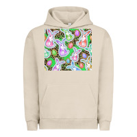 Pigment French Oak Easter bunny and egg Urban Hoodie - CowGirlArtShop