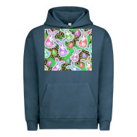 Pigment Midnight Navy Easter bunny and egg Urban Hoodie - CowGirlArtShop