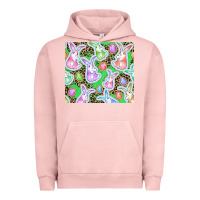 Pigment Salmon Easter bunny and egg Urban Hoodie - CowGirlArtShop