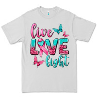 Dove Grey Live Love Fight Breast Cancer Premium Tee - texasbilliewilder