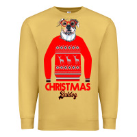 Antique Gold Christmas Buldog Premium Sweatshirt - Bettercallsaul