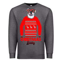 Charcoal Heather Christmas Buldog Premium Sweatshirt - Bettercallsaul