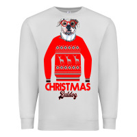 Dove Grey Christmas Buldog Premium Sweatshirt - Bettercallsaul