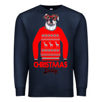 Navy Christmas Buldog Premium Sweatshirt - Bettercallsaul
