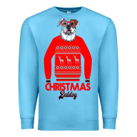 Ocean Blue Christmas Buldog Premium Sweatshirt - Bettercallsaul