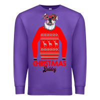 Purple Christmas Buldog Premium Sweatshirt - Bettercallsaul