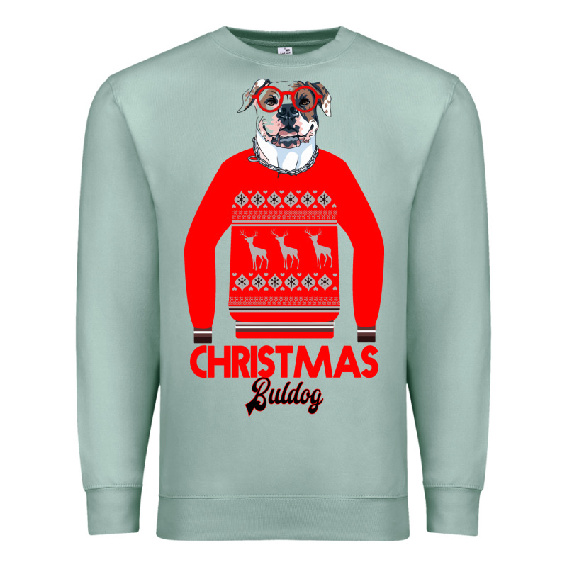 Christmas Buldog Premium Sweatshirt by Bettercallsaul | Teevron