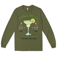 Army Green margarita social club Long Sleeve Tee - MaliasSmallBusiness