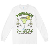 White margarita social club Long Sleeve Tee - MaliasSmallBusiness