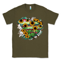 Army Green South Carolina State Map Classic Tee - RanaPortraitStore