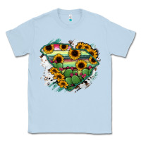 Dusty Blue South Carolina State Map Classic Tee - RanaPortraitStore