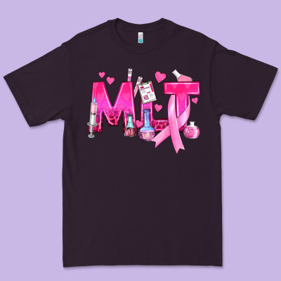 Medical Laboratory Technician Breast Cancer Premium Tee Designed By Texasbilliewilder
