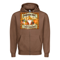 Chestnut Pumpkin Spice Everything Nice Gnome Zipper Hoodie - MaliasSmallBusiness