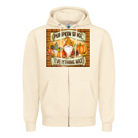 Sandshell Pumpkin Spice Everything Nice Gnome Zipper Hoodie - MaliasSmallBusiness