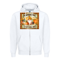 White Pumpkin Spice Everything Nice Gnome Zipper Hoodie - MaliasSmallBusiness